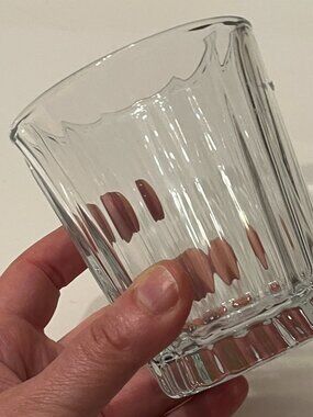 La Rochere France Onde Clear Glass 11.8 oz Water Tumbler Wave Design 648901 NWT